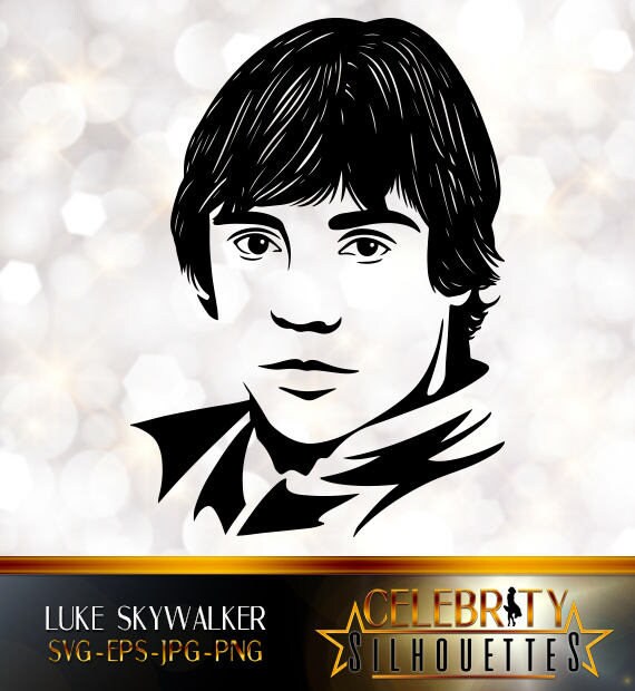 Download Luke Skywalker Silhouette Artist Silhouettes Celebrity Etsy