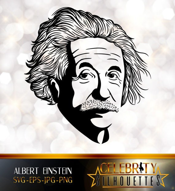Albert Einstein Silhouette Artist Silhouettes Celebrity Etsy