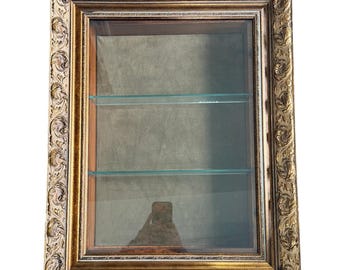 Vintage Italian Mirrored Shadow Box Display Made By Exposures In Italy 1992