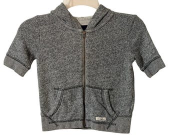 GAP Kids Marled short-sleeve hoodie Size Small