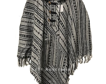 Boho hippie unisex Cotton Poncho