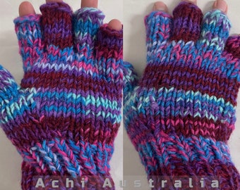 Multi colour Fingerless Gloves