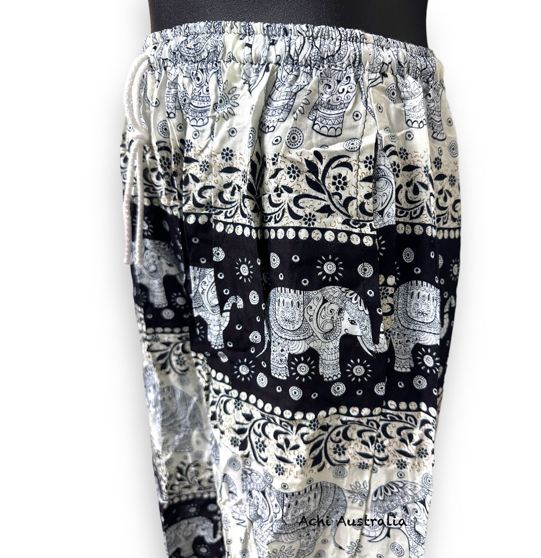 Elastic Waist Print Elephant Pant - Etsy