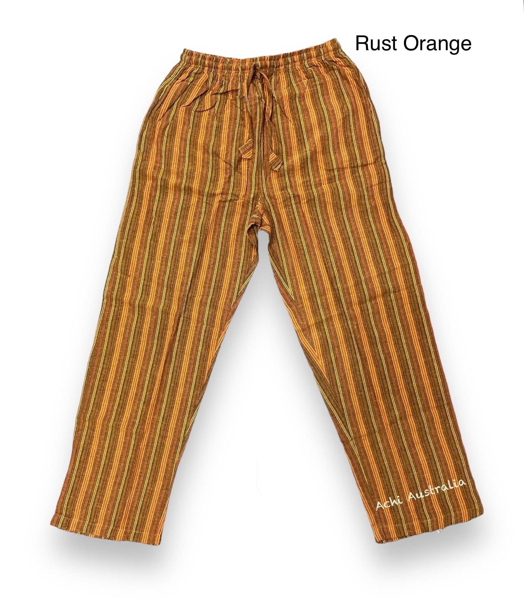 Hippie Mens Cotton Stripe Pants - Etsy