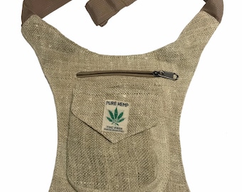 Hippie Natural pure Hemp money or travel belts