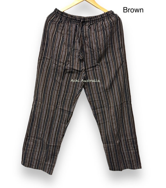 Lace Bermuda pants (stripe / gray) – POPPY