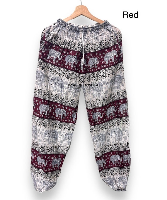 Elastic Waist Print Elephant Pant - Etsy