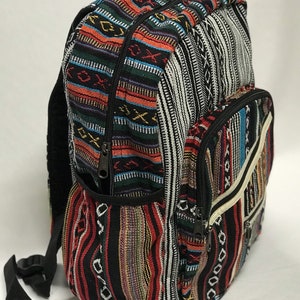 Cotton  backpack with laptop sleeve inside