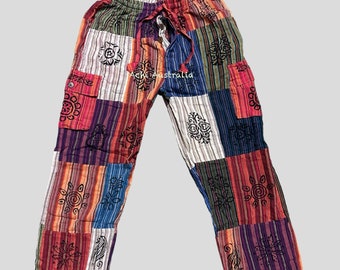 Hippie Block Print Cargo Pants