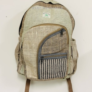 Beau sac à dos boho hippie en chanvre/coton