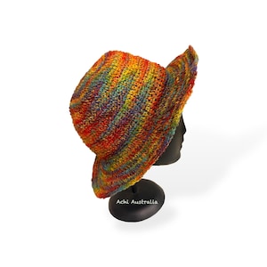 Rainbow tie dye Cotton/hemp hat
