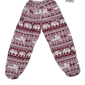 Unisex Print Elephant Pants