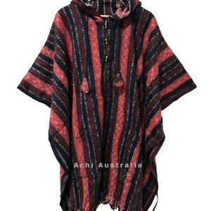 Cotton Poncho for both hippie men and women