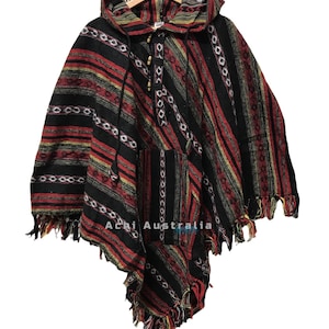 REVERSIBLE BOA PONCHO COAT