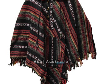 Poncho de algodón boho hippie