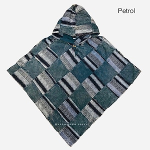 short Patchwork Poncho