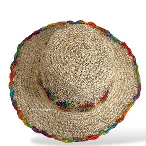 Rainbow hemp hat for both men & women