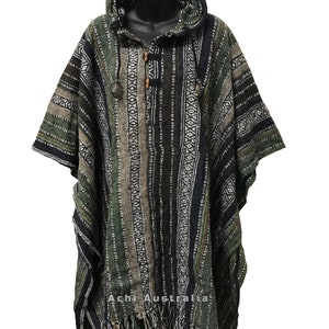 Hippie Hoodie unisex cotton poncho