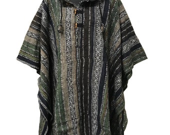 Hippie Hoodie unisex cotton poncho