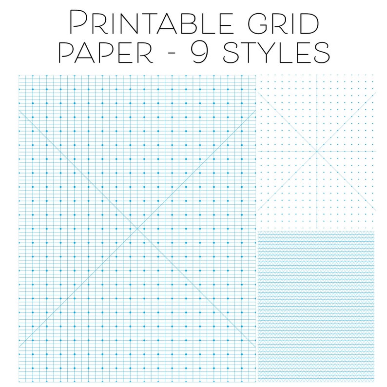 Printable Grid Paper PDF Dot Grid Graphing Paper Digital Graph Paper