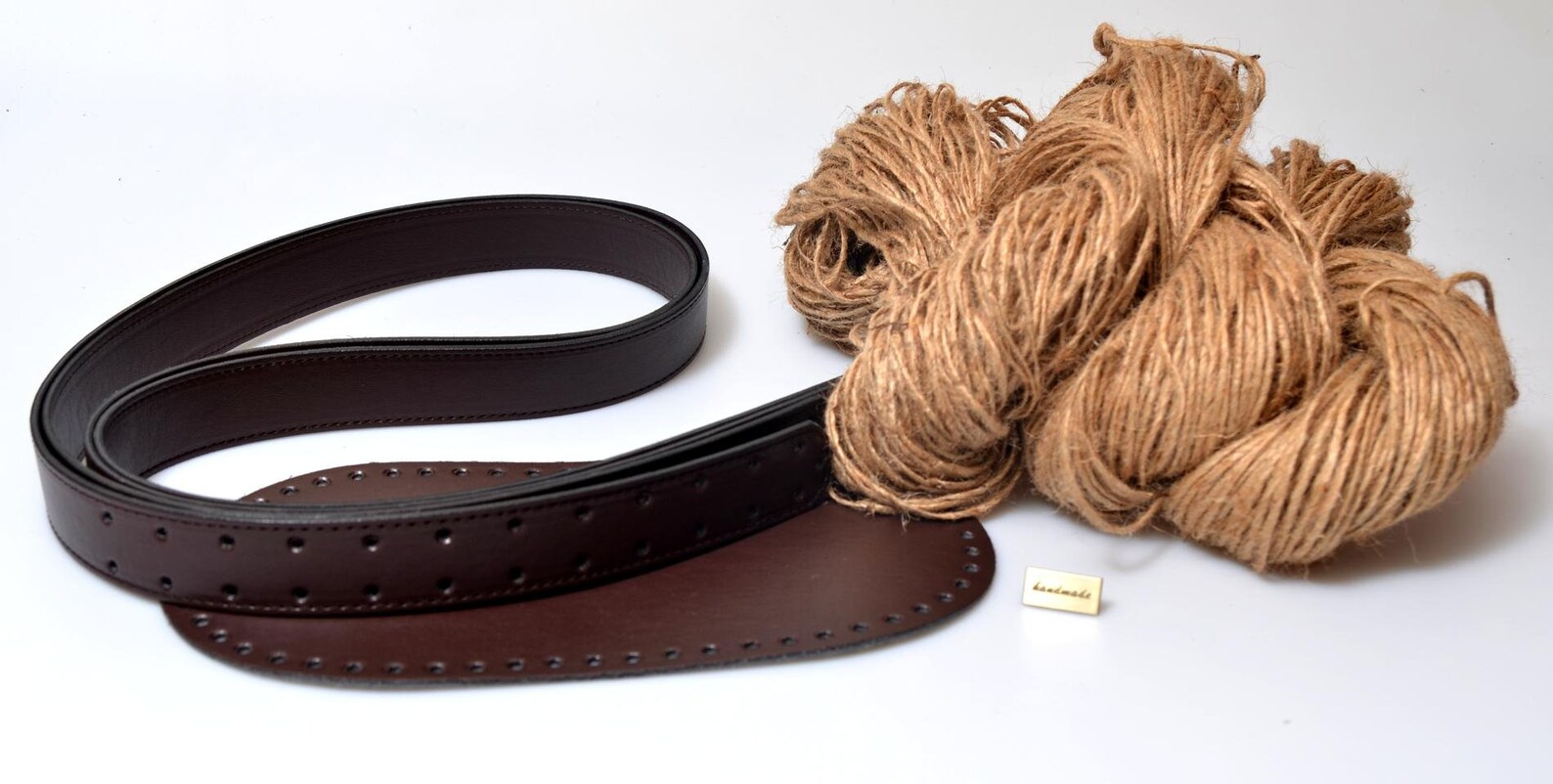 DIY Large Shopping Bag Kit Eco Leather Accessories and Jute Etsy