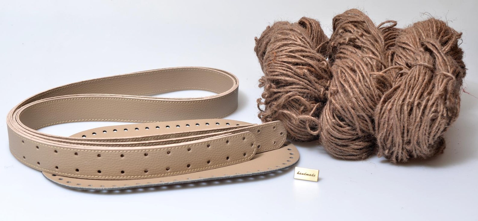 DIY Large Shopping Bag Kit Eco Leather Accessories and Jute Etsy