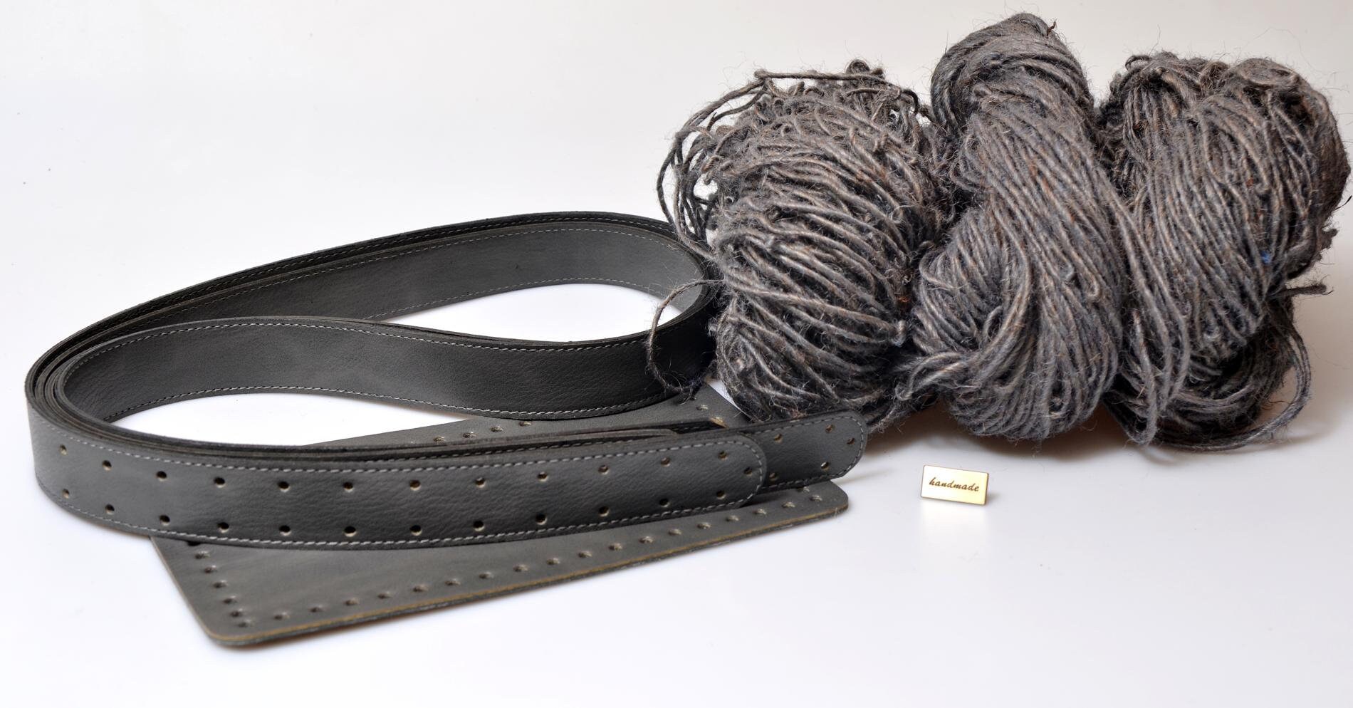 DIY Large Shopping Bag Kit Eco Leather Accessories and Jute Etsy