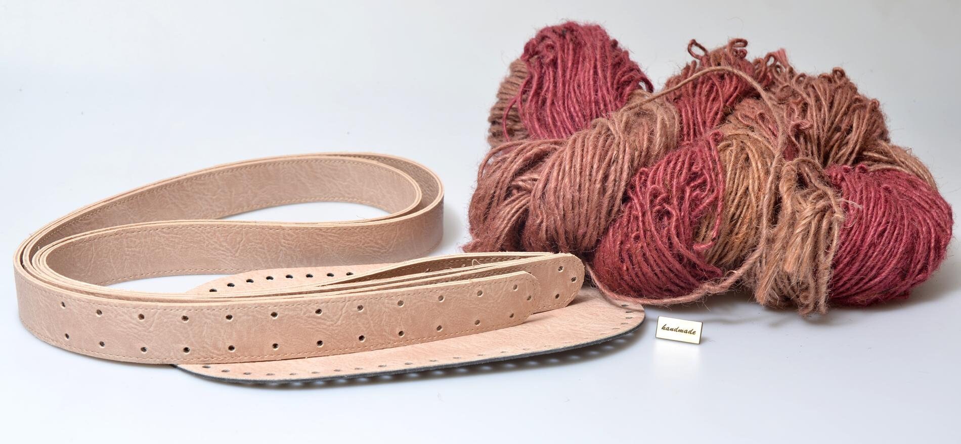 DIY Large Shopping Bag Kit Eco Leather Accessories and Jute Etsy