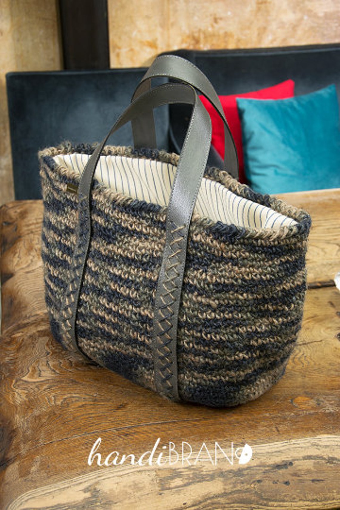 DIY Large Shopping Bag Kit Eco Leather Accessories and Jute Etsy