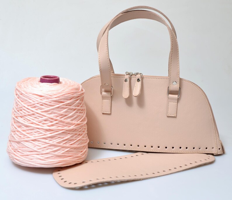 DIY Bowler Bag kit DIY crochet bag craft supplies kit faux Etsy