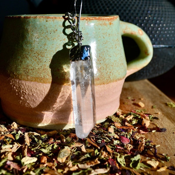 Clear Quartz Tea Ball | Crystal Tea Ball | Healing Stone | Harmonize and Balance Gem Stone | Healing Crystal | Witchy Tea