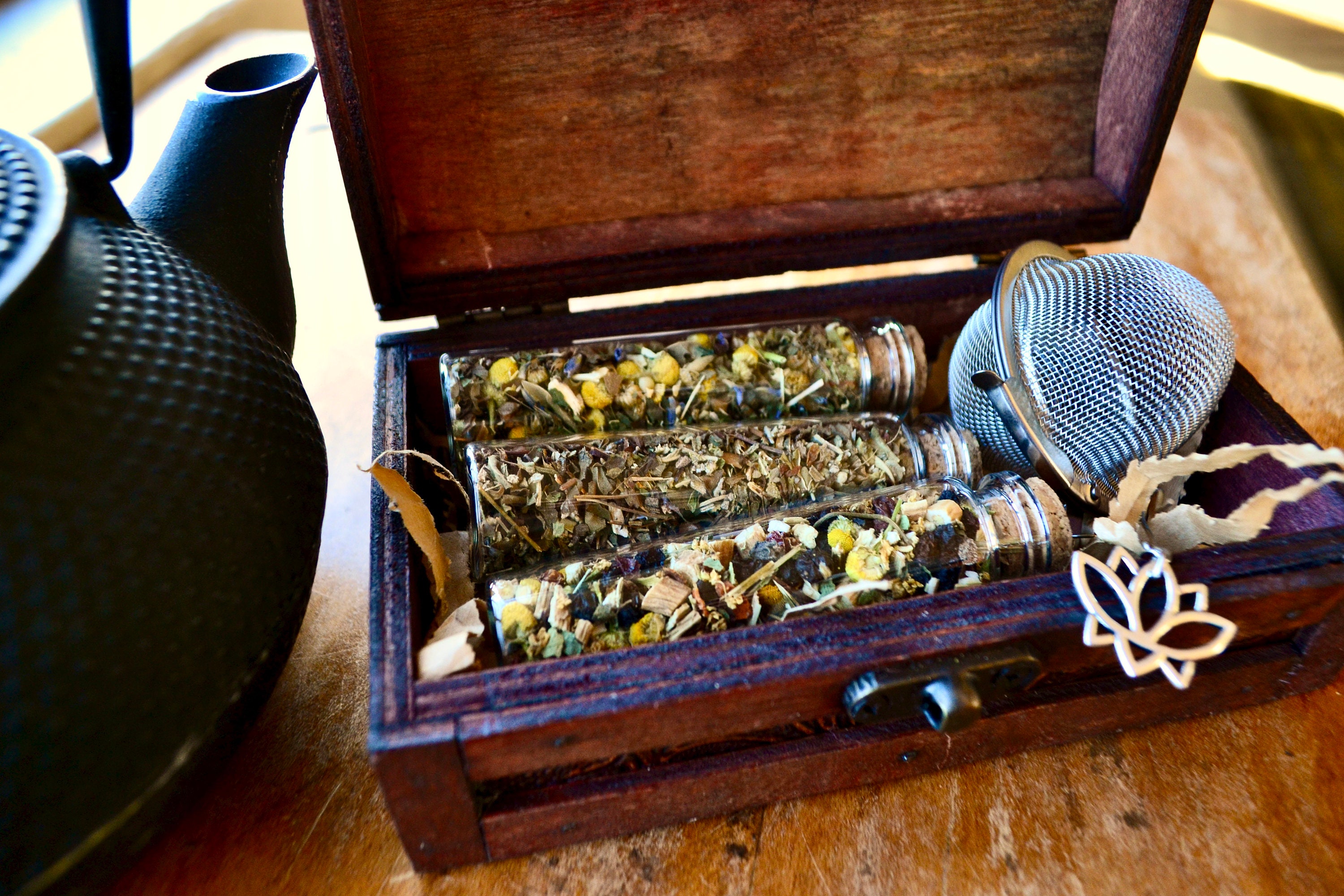 Self Care Herbal Tea & Tea Ball Box Set / Anxietea , Positivitea ...