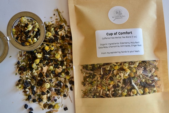 Cup of Comfort | Calming Tea | Comforting Herbal Tea Blend | Loose Leaf Tea | Caffeine Free, Organic Tea 1 oz | Relaxing Tea |