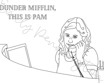 The Office Coloring Etsy