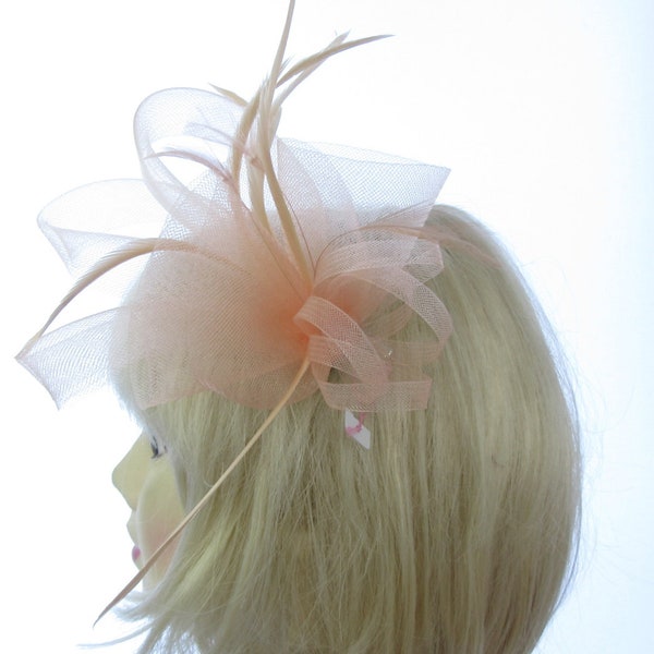 Peach Fascinator Etsy