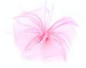 Clip e spilla con fascinator in maglia rosa e piume, matrimoni per donne, ballo di fine anno
