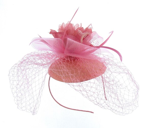 Dusky Pink Fascinator Hatinator on a 