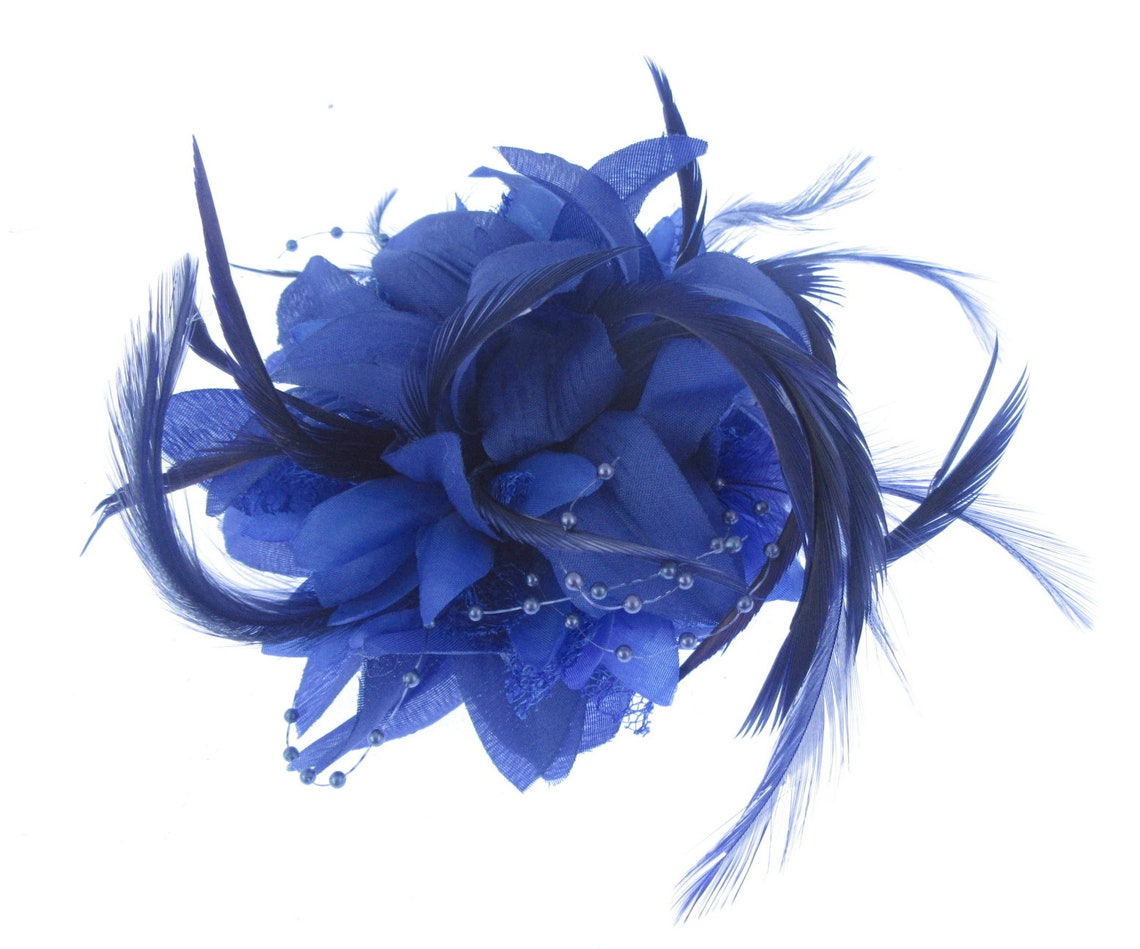 Blue Hair Fascinators for Weddings - wide 10