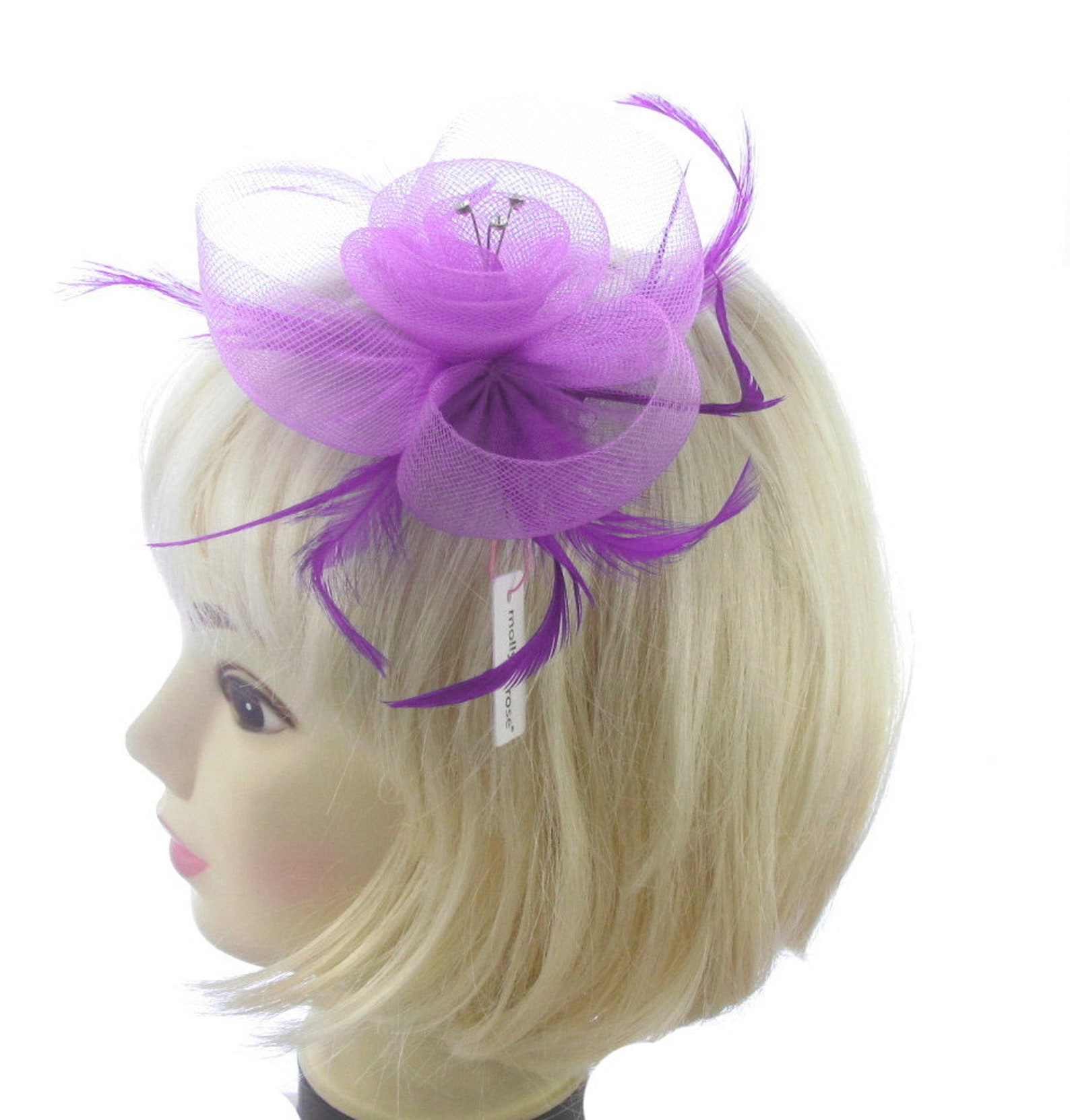 Lilac Purple Fascinator Clip Weddings or Prom Etsy