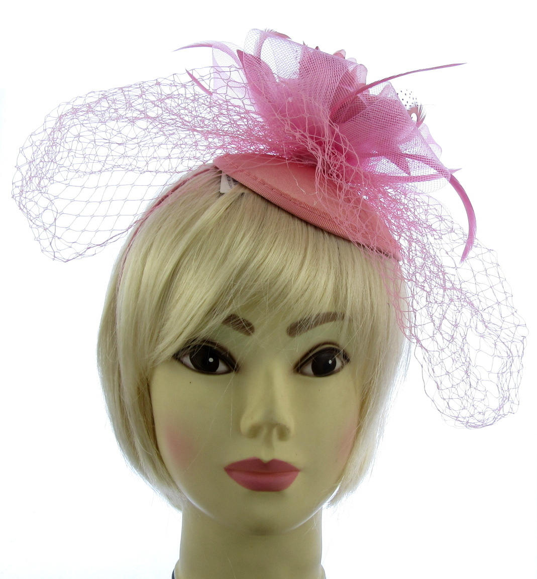 Dusky Pink Fascinator Hatinator on a 