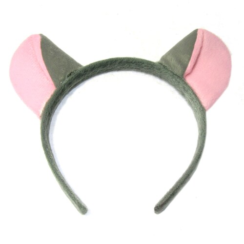 Grey and Pink Mouse Ears Headband Fancy Dress Play World - Etsy UK