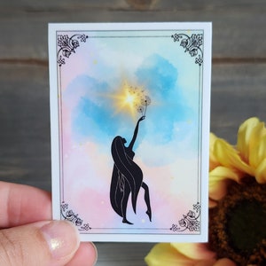 Sticker tarot THE STAR, vinyle autocollant 3 pouces