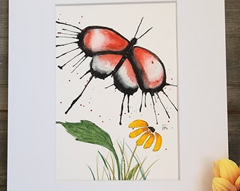 WATERCOLOR butterfly original watercolor painting