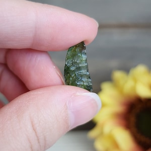 Genuine Moldavite Crystal from Czech Republic (0.83g)