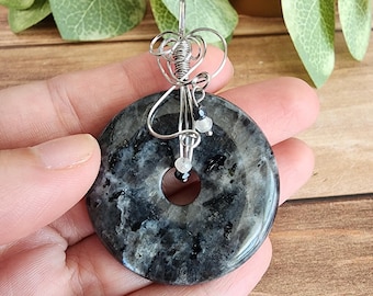 Natural Labradorite Pendant, Transformation