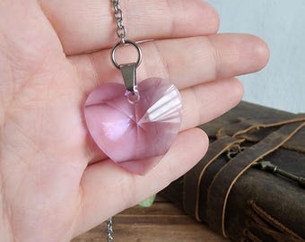 Pendulum, Glass Heart for reiki and divination