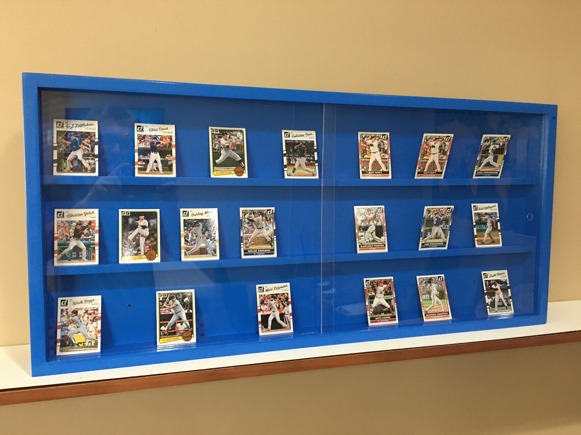 Display case shelves baseball cards e others 3C2C3 Etsy