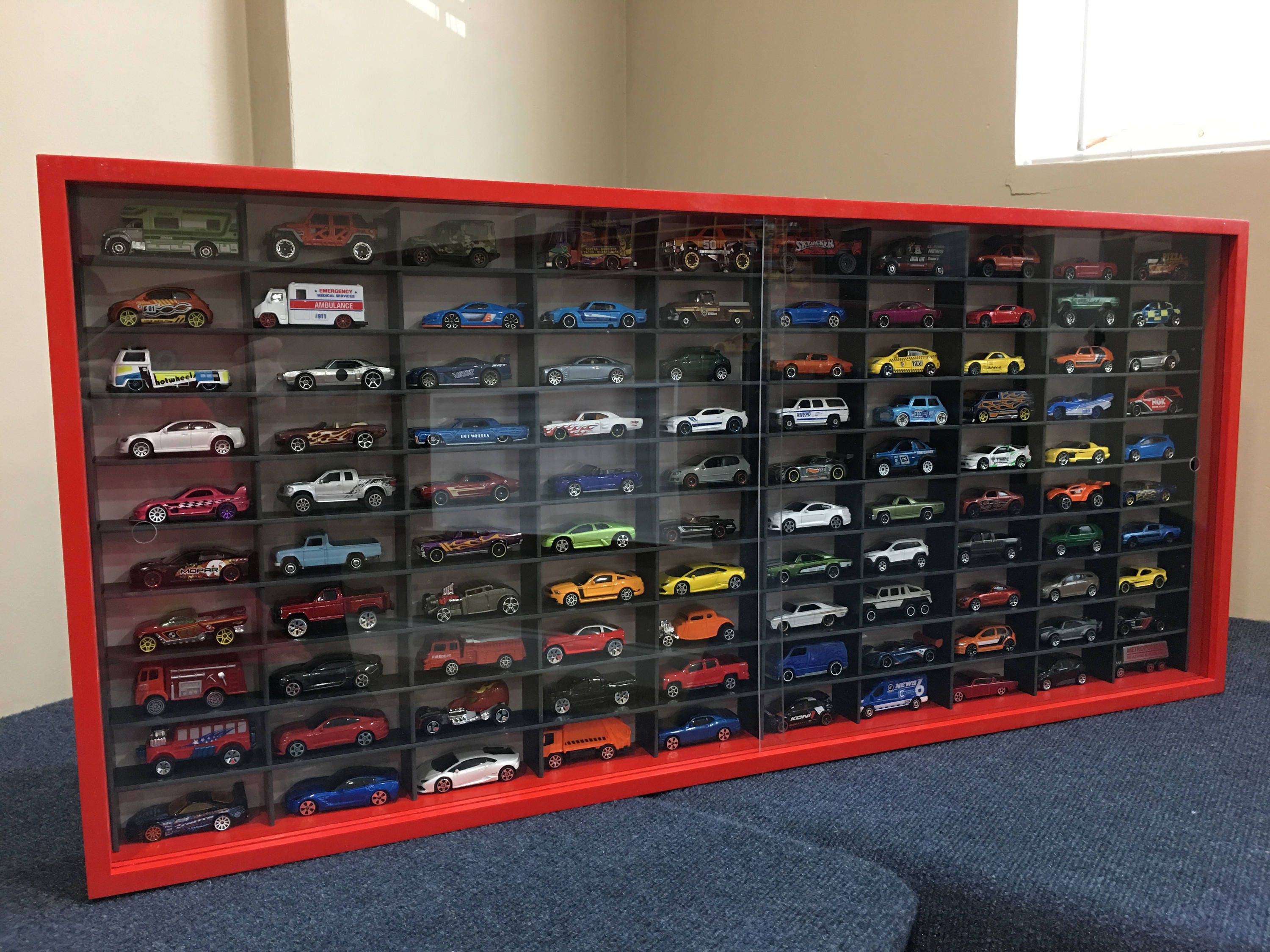 Display Case for 1/64 Diecast Scale Cars hot Wheels Etsy