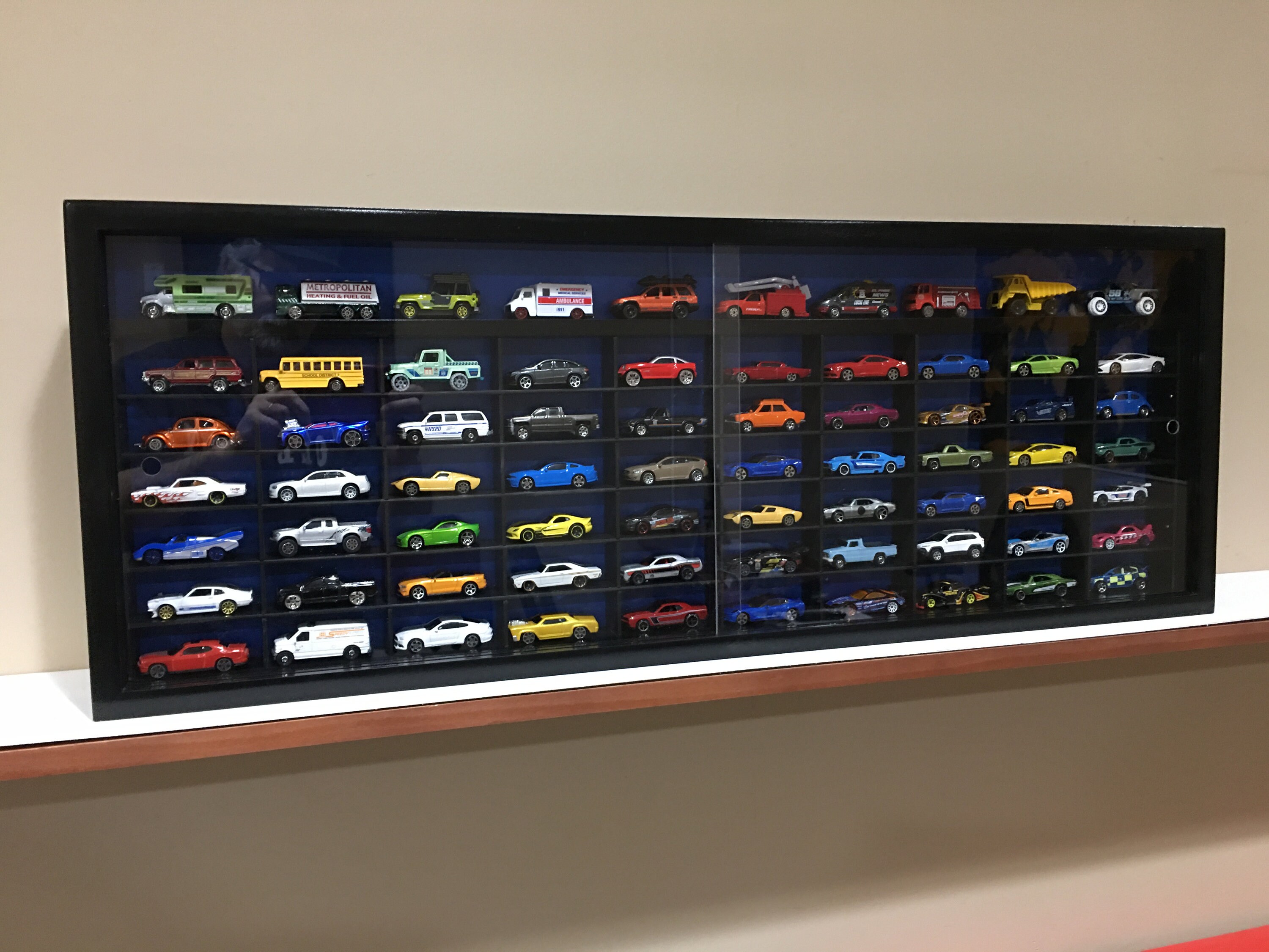 Armario de la vitrina para 1/64 coches a escala a presión | Etsy