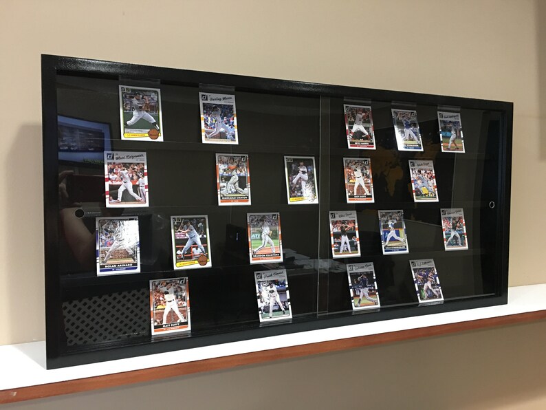 Display case for baseball cards or minifigures Etsy